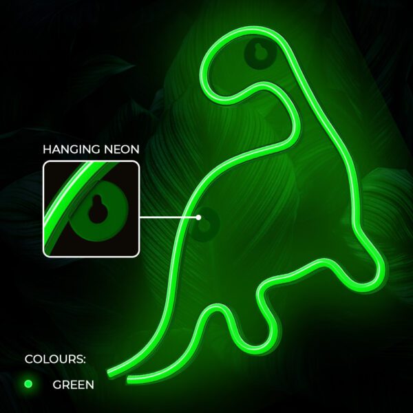 Lampara forever neon led dinosaur green - Imagen 7