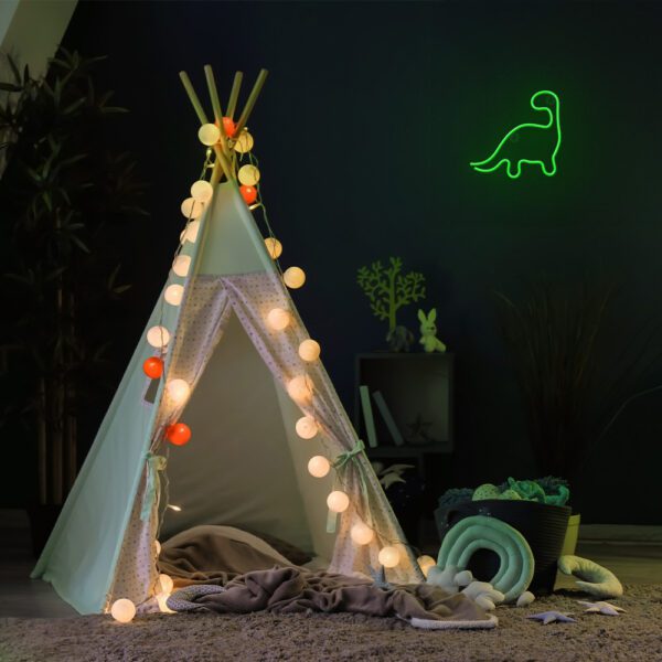 Lampara forever neon led dinosaur green - Imagen 8