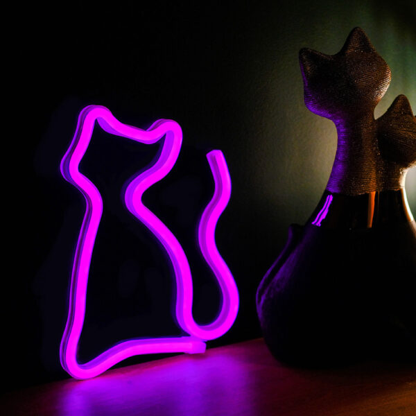 Lampara forever neon led cat pink - Imagen 2