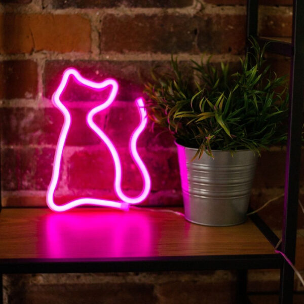 Lampara forever neon led cat pink - Imagen 5