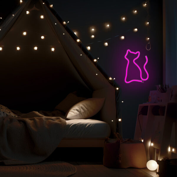 Lampara forever neon led cat pink - Imagen 6