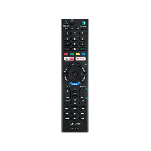 5901986043669 MANDO TV SAVIO RC-08 COMPATIBLE SONY SMART TV SAVPILOTRC08-SONY A0054465 savio Accesorios Varios SAVPILOTRC08-SONY