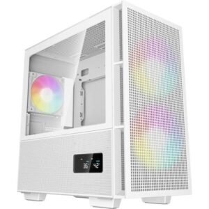 6933412774686 | P/N: R-CH360-WHAPE3D-G-1 | Cod. Artículo: DSP0000026012 Caja ordenador gaming deepcool ch360 matx cristal templado blanco