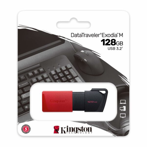 Memoria usb 3.2 kingston 128gb datatraveler dtxm rojo - Imagen 4