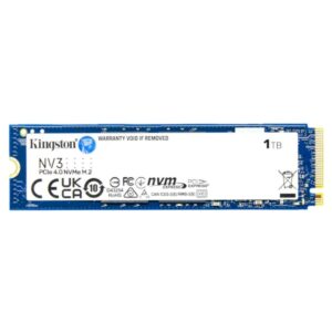 740617344790 | P/N: SNV3S/1000G | Cod. Artículo: DSP0000026255 Disco duro interno ssd kingston nv3 1tb m.2 nvme pcie 4.0