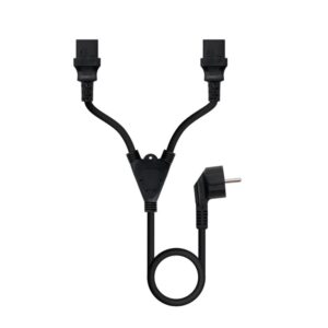 8433281013179 | P/N: 10.22.0100 | Cod. Artículo: DSP0000028657 Cable alimentacion schuko a 2x c13 nanocable 1.8m -  macho - hembra -  negro