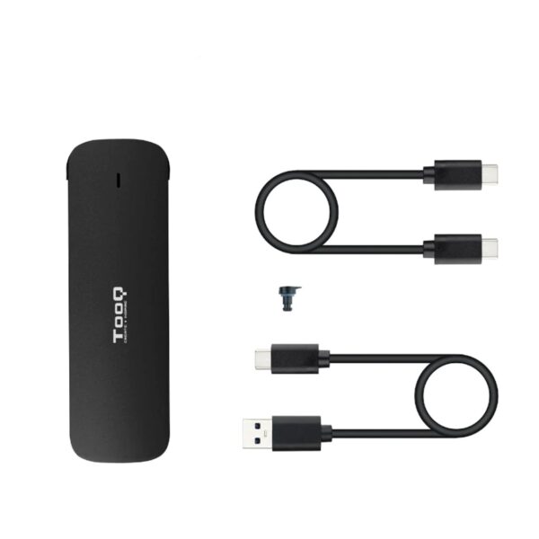 Carcasa disco duro tooq tqe - 2201b para ssd m.2 usb tipo c negra - Imagen 3