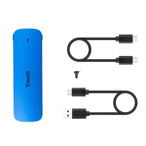 Carcasa disco duro tooq tqe - 2201bl para ssd m.2 usb tipo c azul - Imagen 3