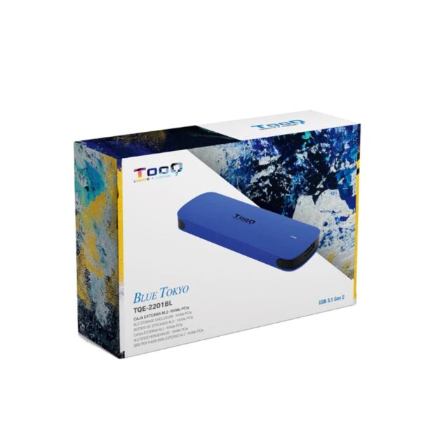 Carcasa disco duro tooq tqe - 2201bl para ssd m.2 usb tipo c azul - Imagen 4