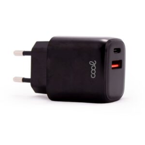 8434847055718 8434847055718 COOL CARGADOR RED UNIVERSAL FAST CHARGER (PD) DUAL TIPO-C / USB (20W) NEGRO