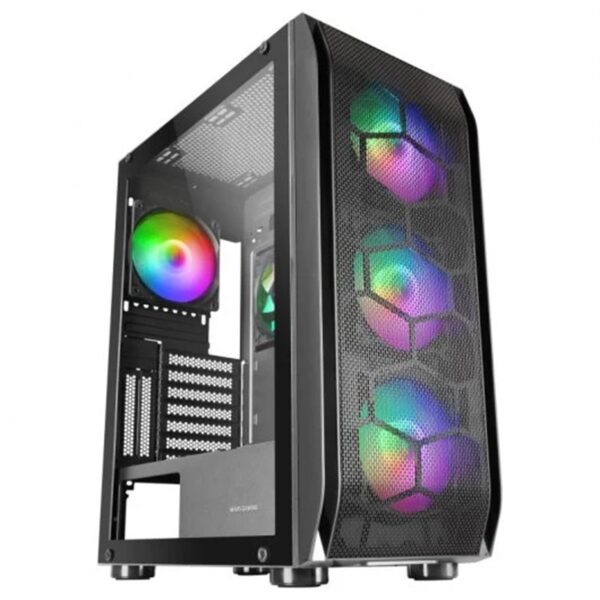 Caja ordenador mars gaming mc - kx negro e - atx 1 x usb 3.0 2 x usb 2.0 5 x 120mm argb - Imagen 2