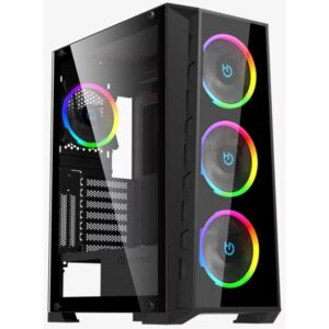 8436545693735 | P/N: CHA010054 | Cod. Artículo: DSP0000027049 Caja ordenador gaming hiditec mh12 e - atx argb cristal templado negro