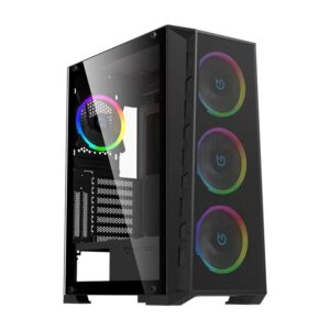 8436545693742 | P/N: CHA010055 | Cod. Artículo: DSP0000027104 Caja ordenador gaming hiditec e - atx mh12 metal mesh argb cristal templado negro