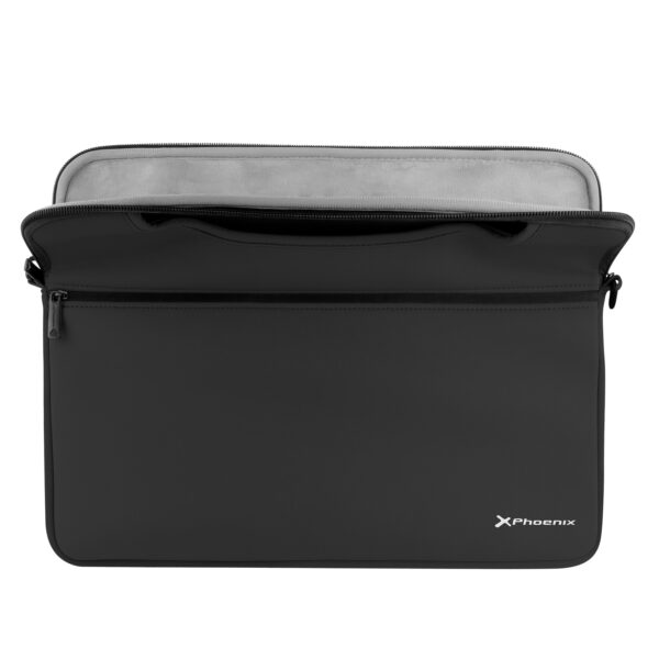 Funda maletin neopreno phoenix para portátil o tablet hasta 16pulgadas interior terciopelo negra - Imagen 5