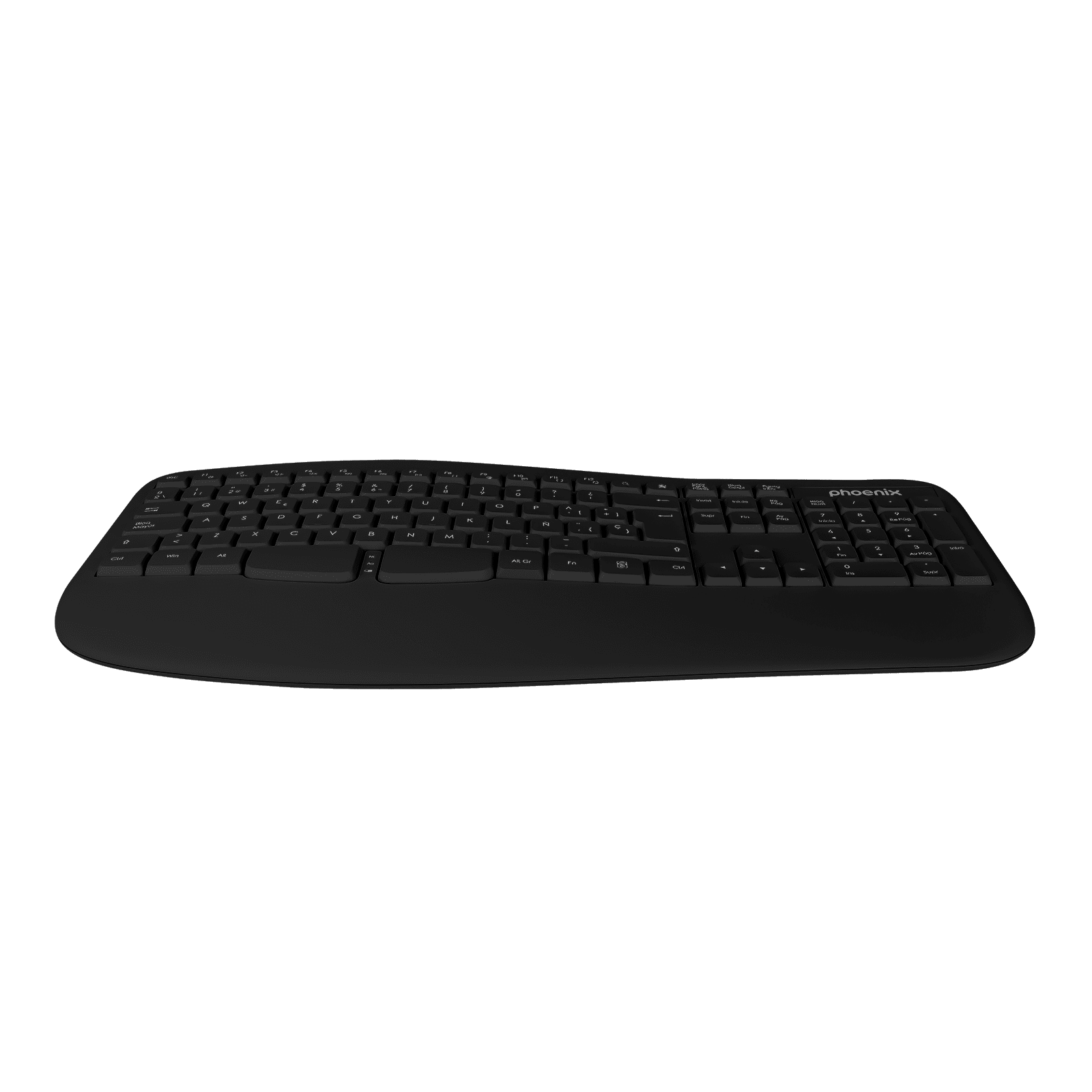 Phoenix k201 teclado ergonomico inalambrico 2.4ghz negro - Imagen 3
