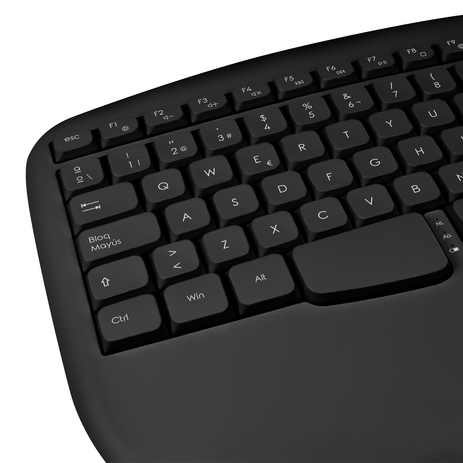 Phoenix k201 teclado ergonomico inalambrico 2.4ghz negro - Imagen 6