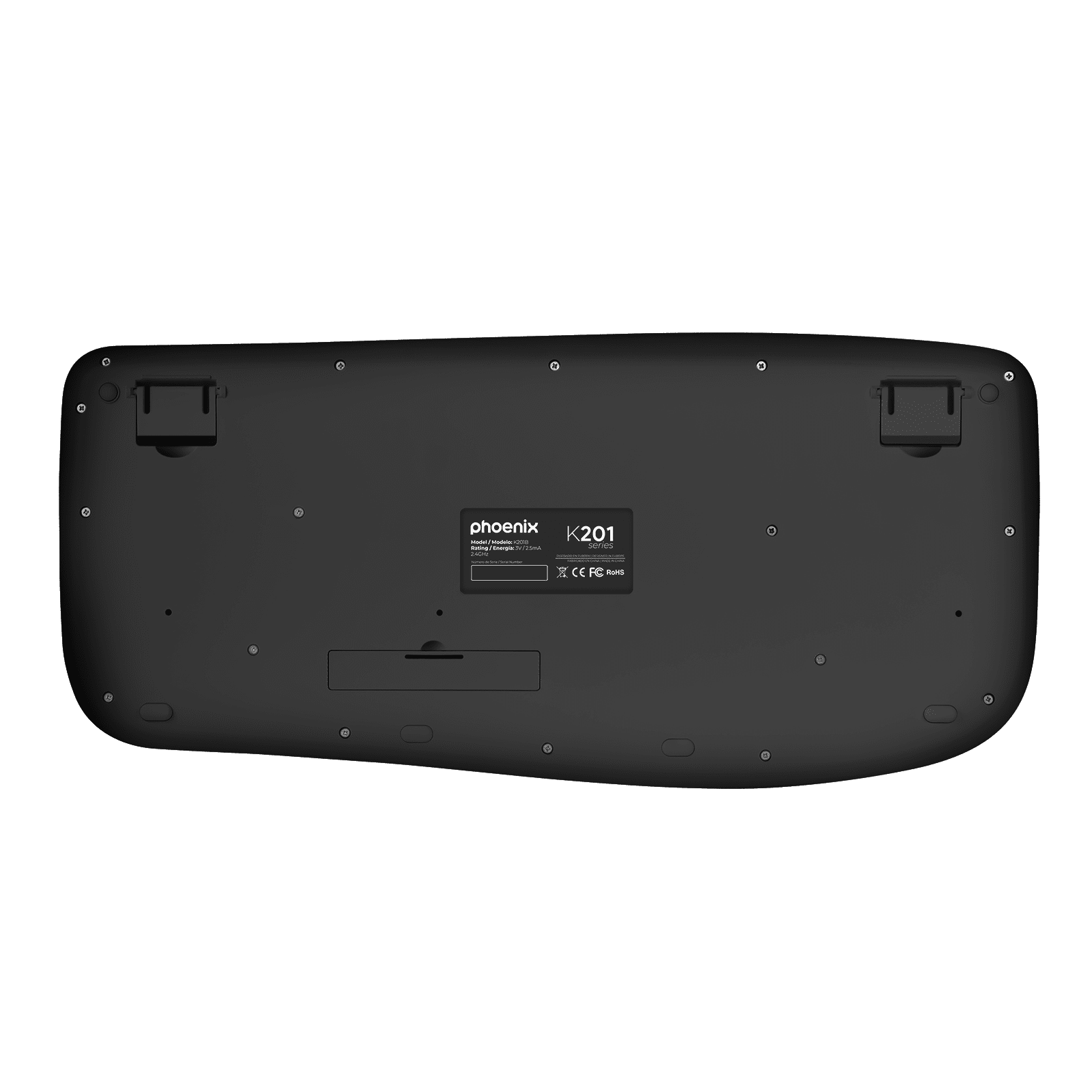 Phoenix k201 teclado ergonomico inalambrico 2.4ghz negro - Imagen 7