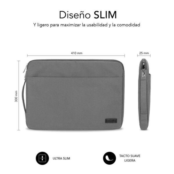 Funda subblim urban laptop sleeve para portatil 15.6pulgadas gris - Imagen 3