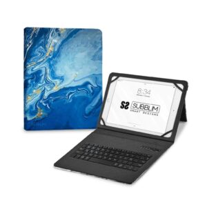 8436586742416 | P/N: SUBKT5-BTTB01 | Cod. Artículo: DSP0000021686 Funda + teclado subblim para tablet 11pulgadas trendy marmol azul