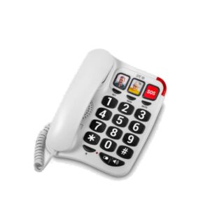 8436609910006 | P/N: 3295B | Cod. Artículo: DSP0000014366 Telefono fijo spc comfort numbers 2 blanco manos libres - teclas grandes - tecla r - 3 memo.direc