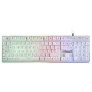 8437023094556 | P/N: MK220WES | Cod. Artículo: DSP0000014771 Teclado mars gaming mk220 usb frgb membrana blanco