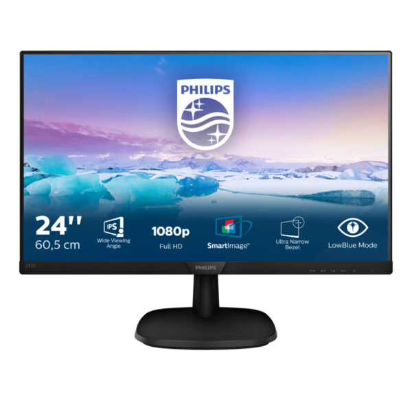 Monitor led 23.8pulgadas philips 243v7qdsb ips -  fhd -  hdmi -  dvd - i -  vga - 60hz -  5ms -  vesa - Imagen 2