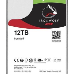 8719706004350 | P/N: ST12000VN0008 | Cod. Artículo: DSP0000000882 Disco duro interno hdd seagate ironwolf 12tb sata3 256mb