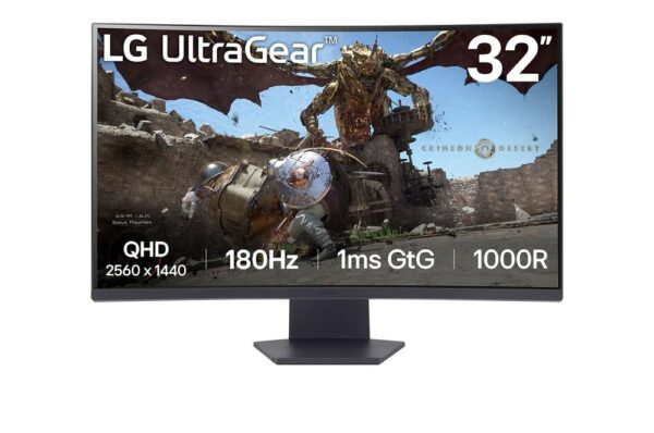 8806096090657 | P/N: 32GS60QC-B | Cod. Artículo: MGS0000023124 Monitor led lg curvo 32gs60qc 31.5pulgadas 2560x1440 1ms hdmi displayport