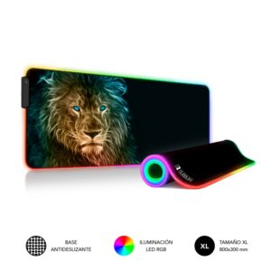 ALFOMBRILLA SUBBLIM MOUSE PAD PREMIUM LED RGB LION 800X300X4 8436586742218 SUBMP-02RGB10