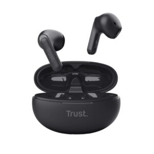 Auriculares Bluetooth Trust Yavi ENC con estuche de carga/ Negros 8713439252989 25298 TRU-AUR EARP YAVI BK