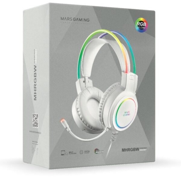 Auriculares Gaming con Micrófono Mars Gaming MHRGB/ Jack 3.5/ Blancos - Imagen 4