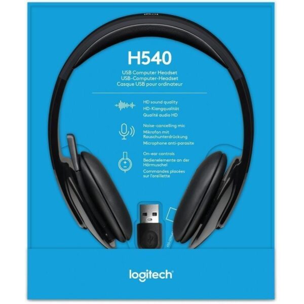 Auriculares Logitech H540/ con Micrófono/ USB/ Negros - Imagen 5