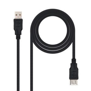 CABLE USB NANO CABLE USB2.0 A/M - USB2.0 A/H 3.0M NEGRO ALARGADOR 8433281002999 P/N: 10.01.0204-BK | Ref. Artículo: 10.01.0204-BK