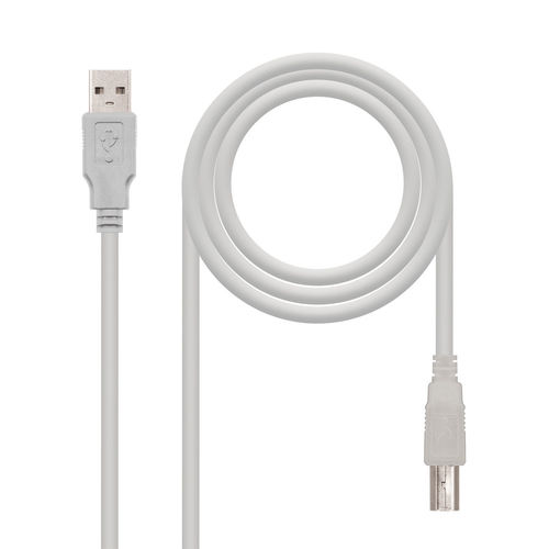 CABLE USB NANO CABLE USB2.0 A/M - USB2.0 B/M 3.0M BEIGE IMPRESORA 8433281000421 P/N: 10.01.0104 | Ref. Artículo: 10.01.0104