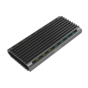 CAJA EXTERNA AISENS M.2 RGB GAMING SATA NVME A USB3.1 GEN2 GRIS 8436574706369 ASM2-RGB011GR