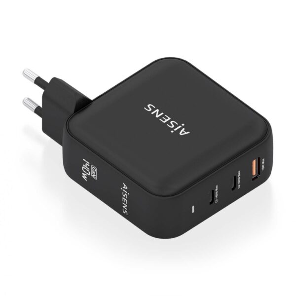 CARGADOR AISENS GAN 140W 2XUSB-C PD3.1 QC4.0 1XUSB-A QC3.0 NEGRO 8435739900956 ASCH-140W3P031-BK