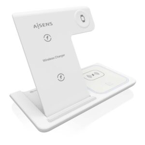 CARGADOR AISENS INALAMBRICO USB-C 3 EN 1 15W BLANCO 8435739901694 ASCH-15W3WC044-W