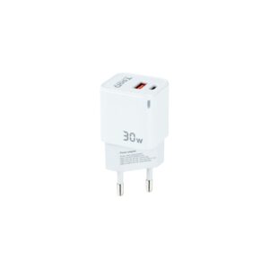 CARGADOR DE PARED TOOQ GAN USB-C PD USB-A QC 30W 8433281012561 TQWC-GANQCPD30WT