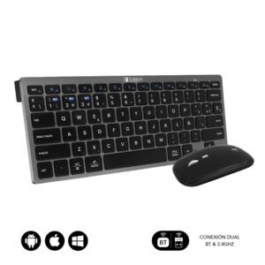 COMBO TECLADO RATON SUBBLIM MULTIDISPOSITIVO COMPACTO GRIS/NEGRO BLUETOOTH 8436586742171 SUBKBC-OCO020