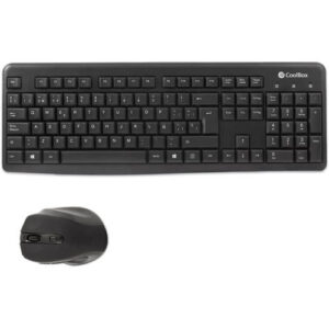 COMBO TECLADO/RATON COOLBOX KTR-02W INALAMBRICO NEGRO 8436556141713 P/N: COO-KTR-02W | Ref. Artículo: COO-KTR-02W