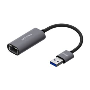 CONVERSOR AISENS USB 3.0 A ETHERNET GIGABIT GRIS 15CM 8436574708455 A106-0708