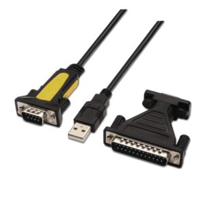 CONVERSOR AISENS USB A SERIE A/M-RS232 DB9/M DB25/M NEGRO 1.8M 8436574700381 A104-0039