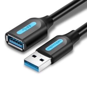 Cable Alargador USB 3.0 Vention CBHBF/ USB Macho - USB Hembra/ 5Gbps/ 1m/ Negro 6922794748866 CBHBF VEN-CAB CBHBF