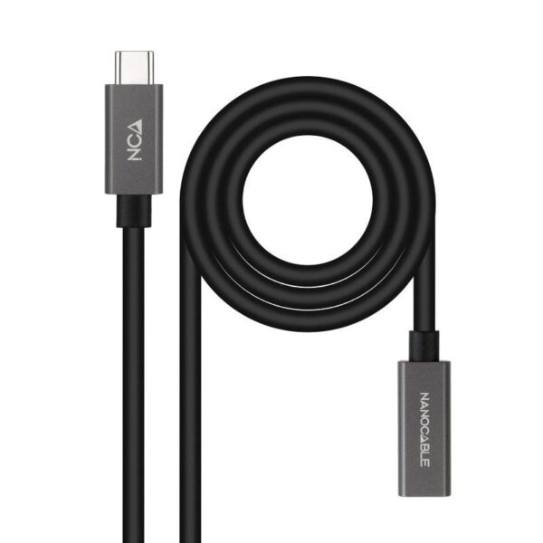 Cable Alargador USB 3.2 Nanocable 10.01.4400/ USB Tipo-C Macho - USB Tipo-C Hembra/ 50cm/ Negro - Imagen 3