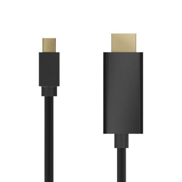 Cable Conversor Aisens A125-0361/ Mini DisplayPort Macho - HDMI Macho/ Hasta 5W/ 2300Mbps/ 2m/ Negro - Imagen 2