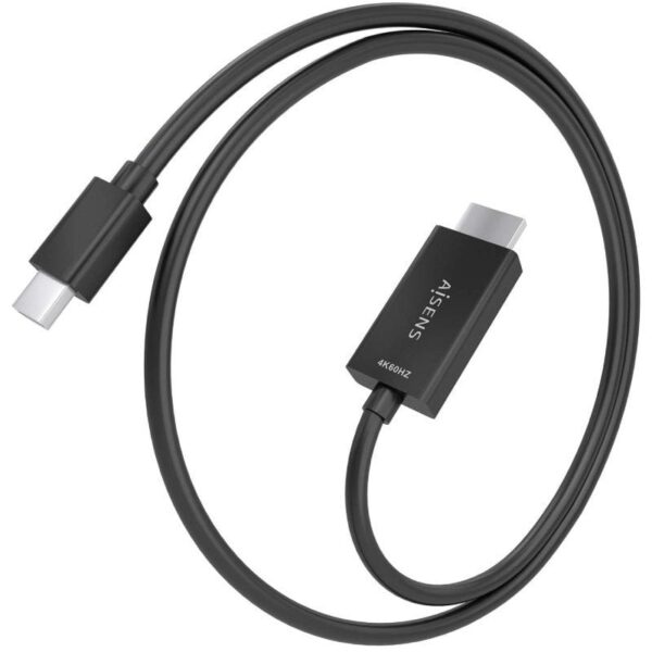 Cable Conversor Aisens A125-0886/ Mini DisplayPort Macho - HDMI Macho/ 1m/ Negro - Imagen 2