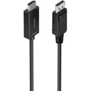 Cable Conversor Aisens A125-0892/ Displayport Macho - HDMI Macho/ 1m/ Negro 8435739902042 A125-0892 AIS-CAB A125-0892