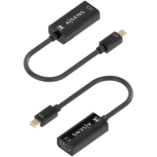 Cable Conversor Aisens A125-0904/ Mini DisplayPort Macho - HDMI Hembra/ 15cm/ Negro - Imagen 3