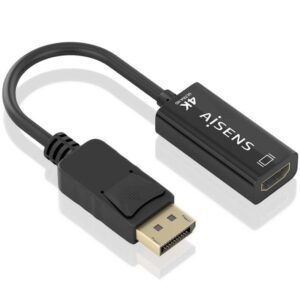 Cable Conversor Aisens A125-0905/ DisplayPort Macho - HDMI Hembra/ 15cm/ Negro 8435739902219 A125-0905 AIS-ADP A125-0905