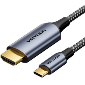 Cable Conversor HDMI 2.0 4K Vention CRHHAC/ USB Tipo-C Macho - HDMI Macho/ 1.8m/ Negro 6922794785601 CRHHAC VEN-CAB CRHHAC